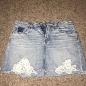 Light wash Jean Skirt